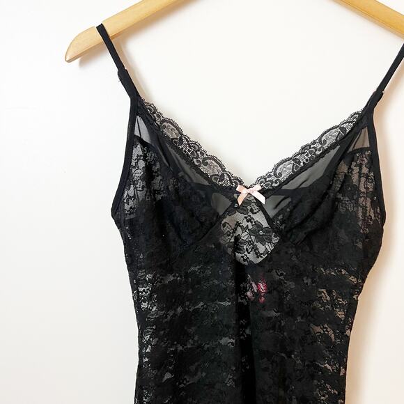 Y2k Cosmopolitan Black Lace Chemise Cami Lingerie Medium - Picture 6 of 6